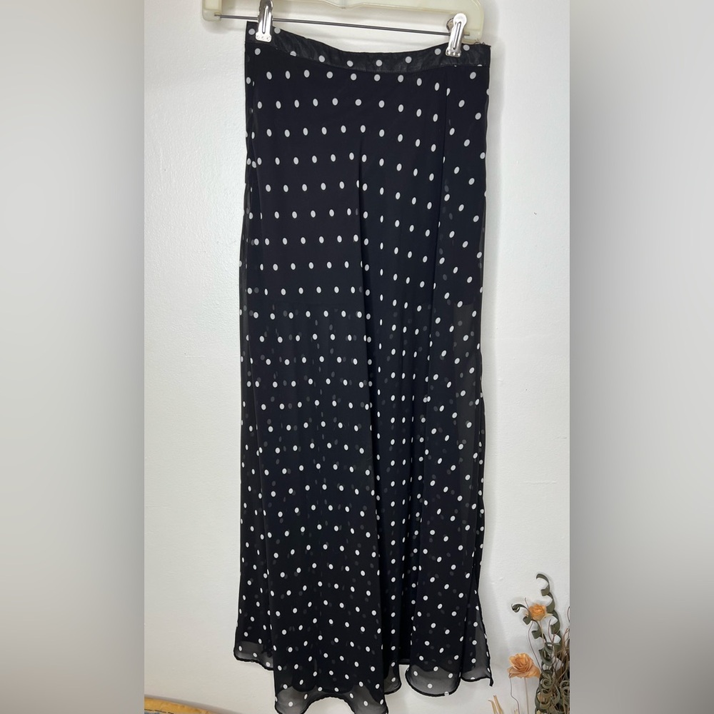 Forever 21 Black with White Polka Dots Skirt